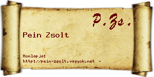 Pein Zsolt névjegykártya